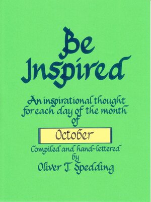 cover image of Be Inspired--October